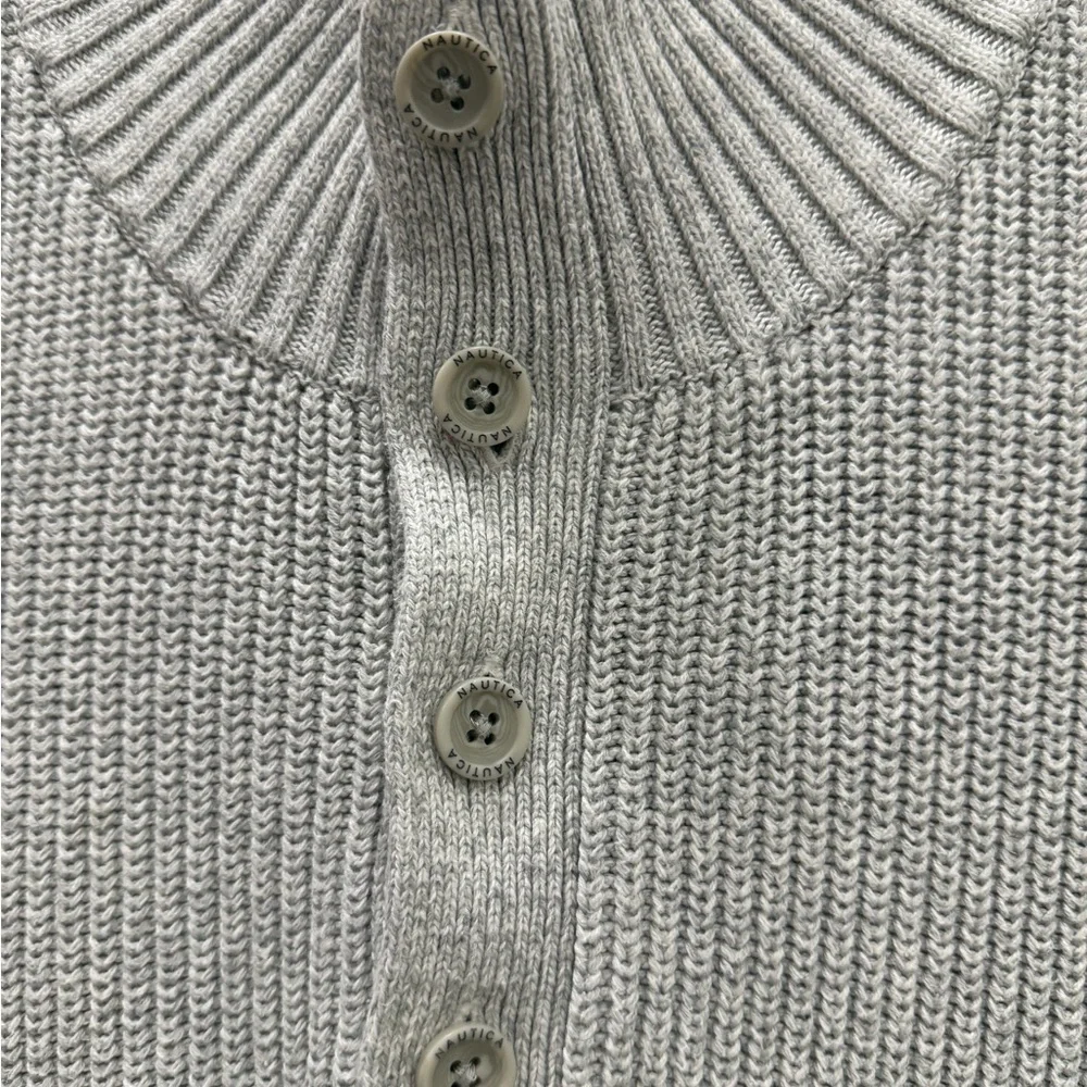 Nautica Men's Light Gray Crewneck Sweater - Picture 3 of 12